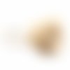 Pompon fourrure ± 6 cm beige