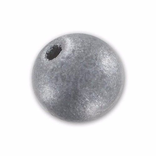 Perles en bois ronde 6 mm traité argenté x 10