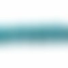 Perles en verre facettée aplaties 3x4 mm turquoise x 10