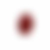 Perles en verre facettée aplaties 3x4 mm rouge foncé x 10