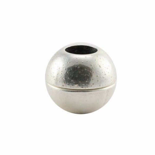 Fermoir magnétique boule 12x14xtr5.2 mm argenté