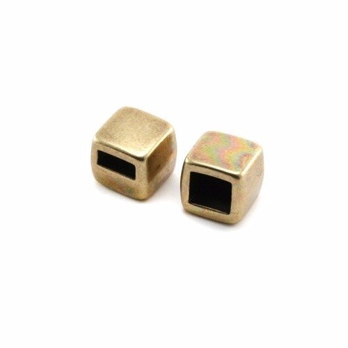 Passant rectangle 7x8x7 mm bronze