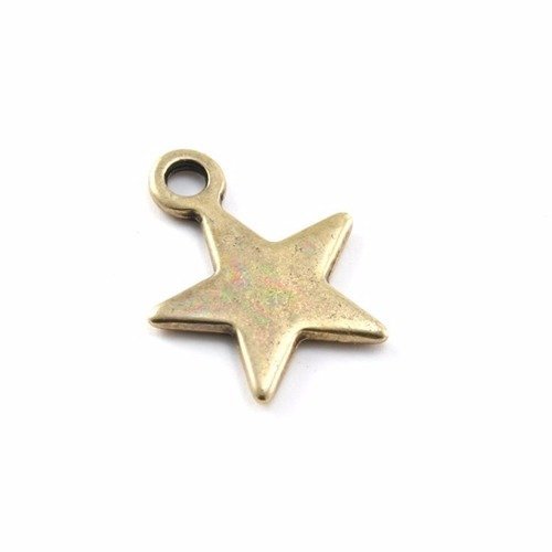 Breloque étoile 12 mm bronze