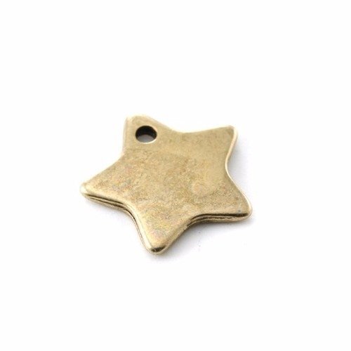 Breloque étoile 18 mm bronze