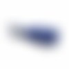 Pompon pampille bleu foncé 15 mm - anneau argenté