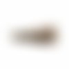 Pompon pampille beige foncé 15 mm - anneau argenté