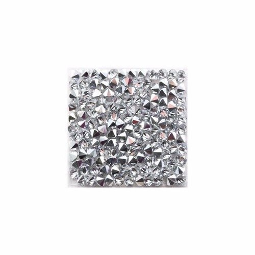 Crystal rock swarovski carré 15 mm argenté