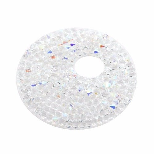 Crystal rock swarovski donut 40 mm transparent