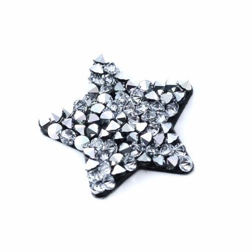 Crystal rock swarovski étoile 21x20 mm argenté