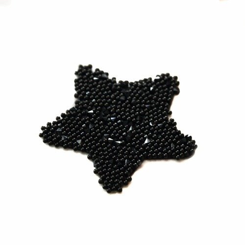 Crystal fabric swarovski étoile 21x20 mm noir