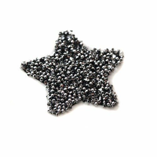 Crystal fabric swarovski étoile 21x20 mm argenté