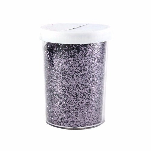 Pot 115 g poudre glitter 0.6 mm anthracite