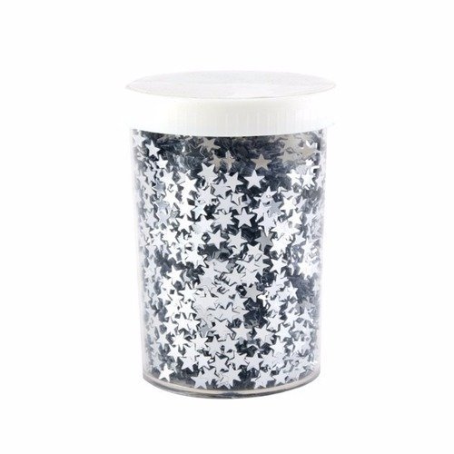 Pot 80 g étoile glitter 6 mm argenté