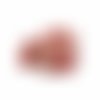 Perles céramiques rondes 8 mm camaïeu rouge mat x 10