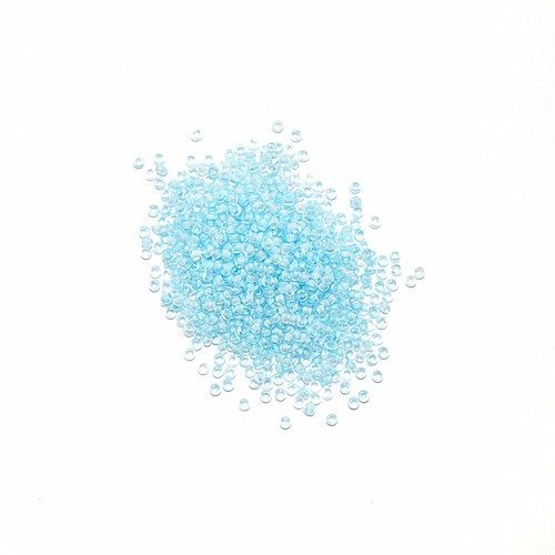 10 g (± 875 perles) rocailles 11/0 transparent intérieur aquamarine b27