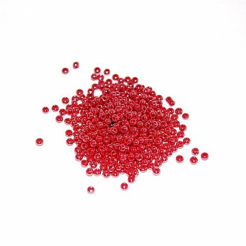 10 g (± 875 perles) rocailles 11/0 rouge foncé opaque lustré c11