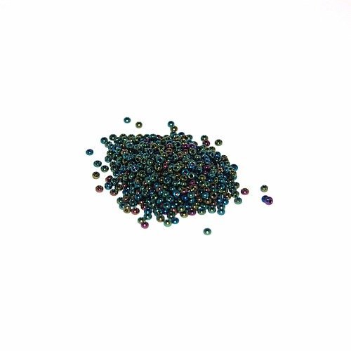 10 g (± 875 perles) rocailles 11/0 vert foncé multicouleur c38