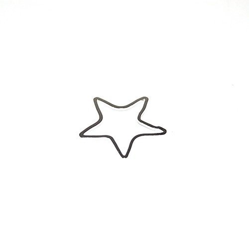 Fine étoile métal argenté 20x21 mm