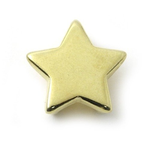 Passant étoile métal 15 mm pour cordon 10 mm doré