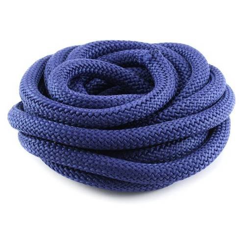 Corde escalade glitter ronde 10mm bleu marine x1 m