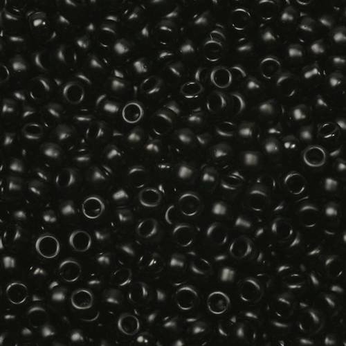 10 g (+/- 875 perles) rocaille miyuki 11/0 noir 11-401