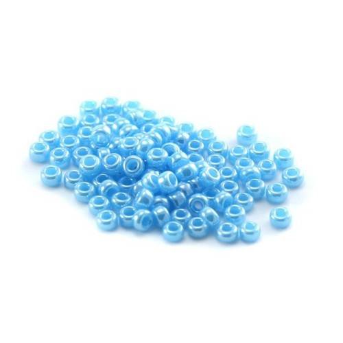 10g (+/- 875 perles) rocaille miyuki 11/0 aquamarine bleu clair lustré 11-433