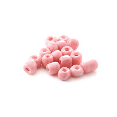 20 g (+/- 260 perles) rocailles 6/0 rose pastel