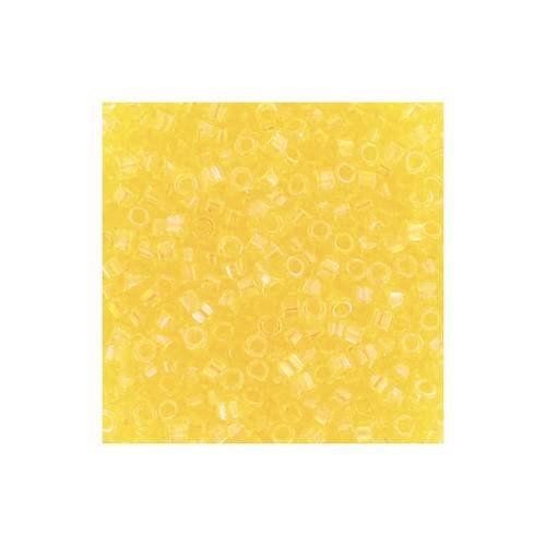 5 g (+/- 875 perles) délica miyuki 11/0 n°53 jaune clair transparent ab 
