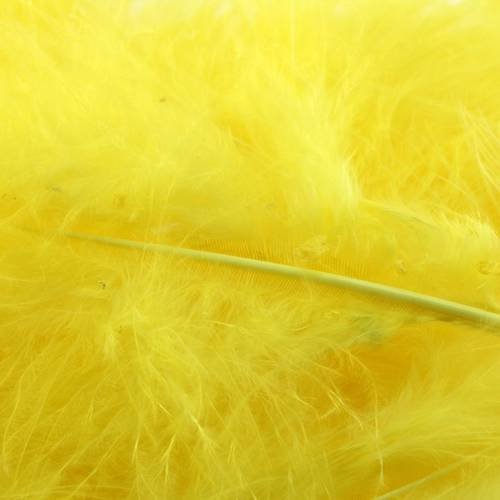 Plumes marabout jaune fluo x10