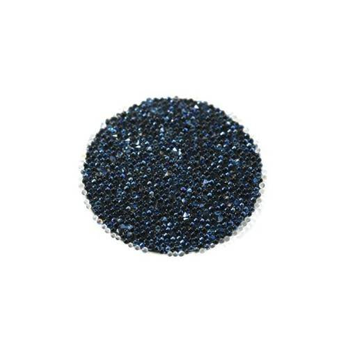 Crystal fabric rond 15 mm swarovski moonlight (bleu foncé)