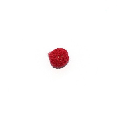 Perle crochet 16mm rouge
