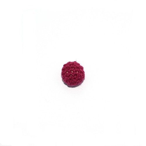 Perle crochet 16mm framboise (rose)