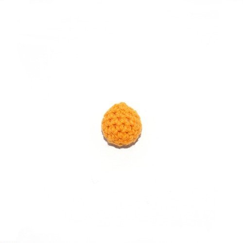 Perle crochet 16mm jaune moutarde