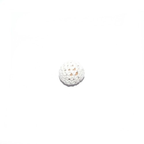 Perle crochet 16mm blanc