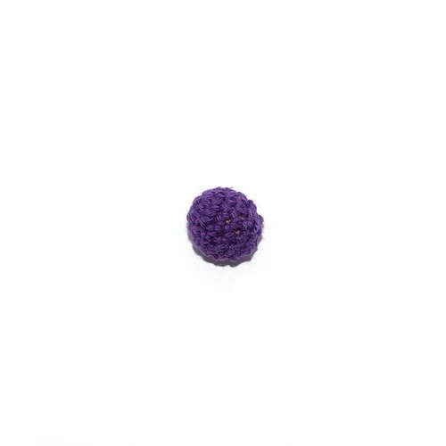 Perle crochet 16mm violet foncé