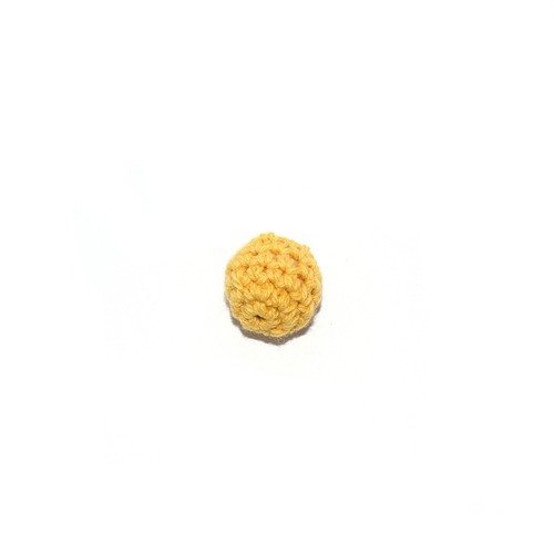 Perle crochet 16mm jaune clair