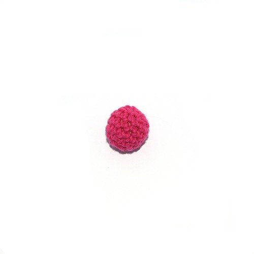 Perle crochet 16mm fuchsia (rose)