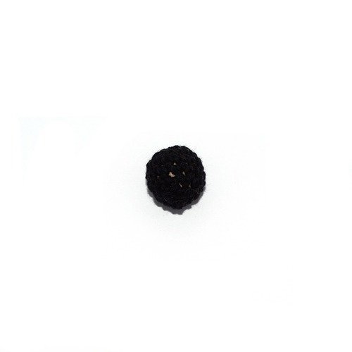 Perle crochet 16mm noir