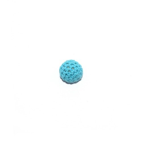 Perle crochet 16mm turquoise (bleu)
