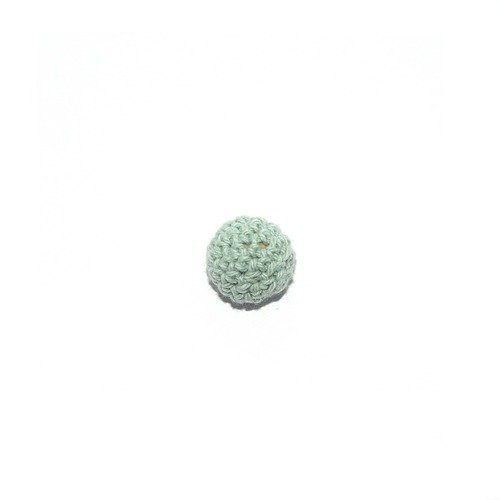 Perle crochet 16mm vert menthe