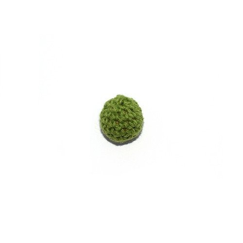 Perle crochet 16mm vert olive