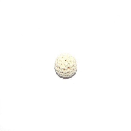Perle crochet 16mm beige