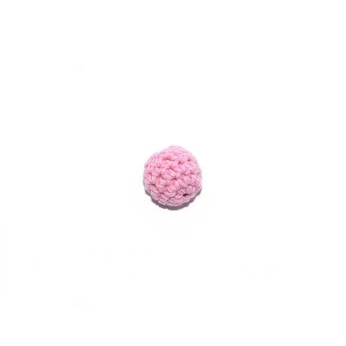 Perle crochet 16mm rose clair