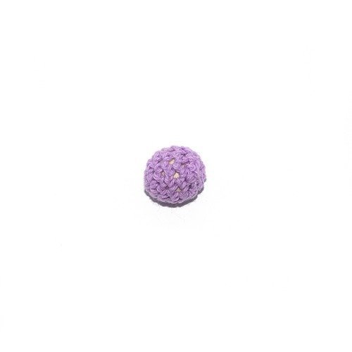 Perle crochet 16mm mauve clair