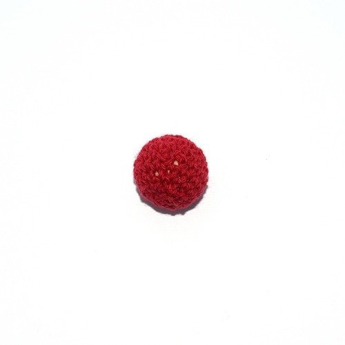 Perle crochet 20mm rouge