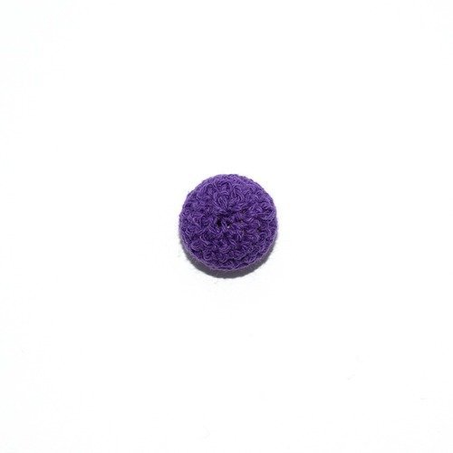 Perle crochet ronde 20mm violet