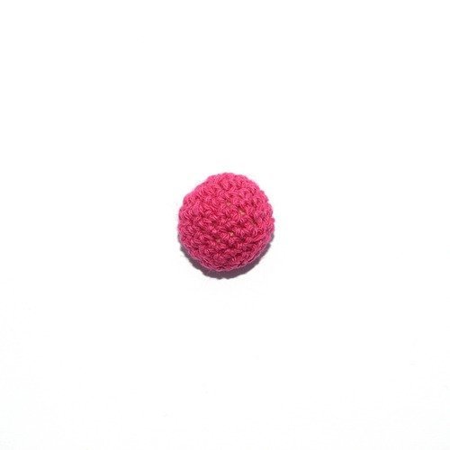 Perle crochet ronde 20mm fuchsia