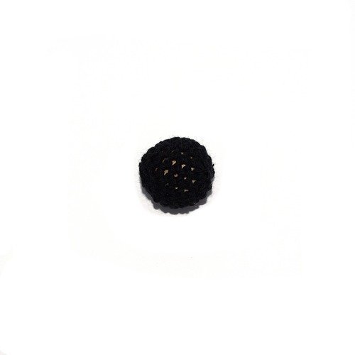 Perle crochet ronde 20mm noir
