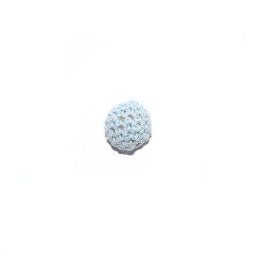 Perle crochet ronde 20mm bleu ciel