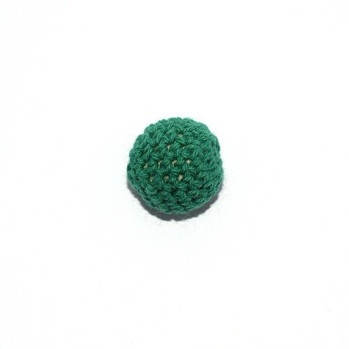 Perle crochet ronde 20mm vert foncé